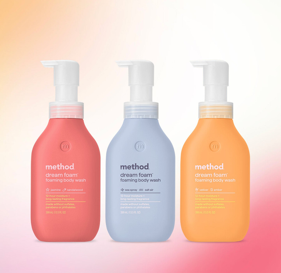 trio di varietà di bagnoschiuma dream foam