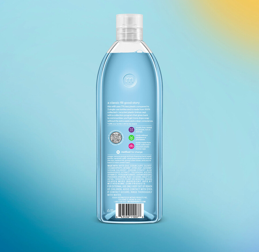 ricarica di sapone schiumogeno per le mani